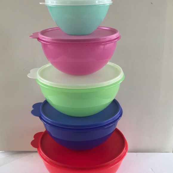 Vintage Tupperware  Wonderlier Bowl 5-Pc Set - Picture 11 of 16